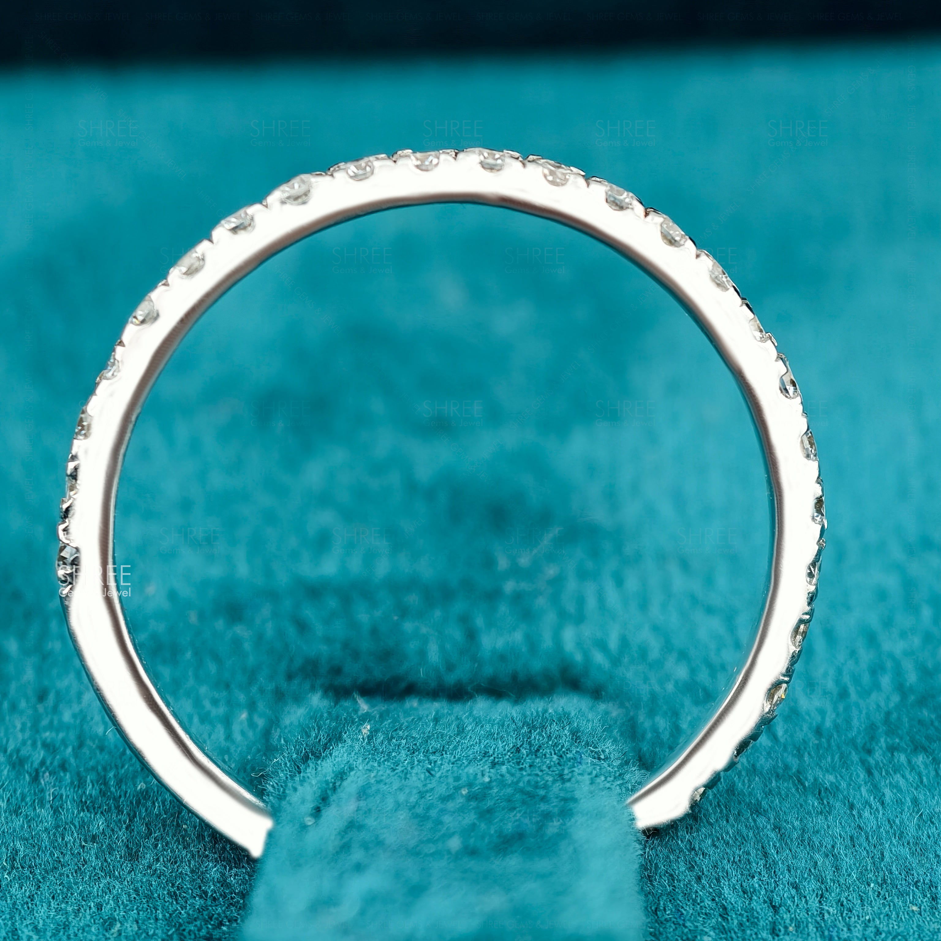 Round Shaped Lab Diamond Minimalist Dainty Wedding Bands Round Shaped Lab Diamond Minimalist Dainty Wedding Bands