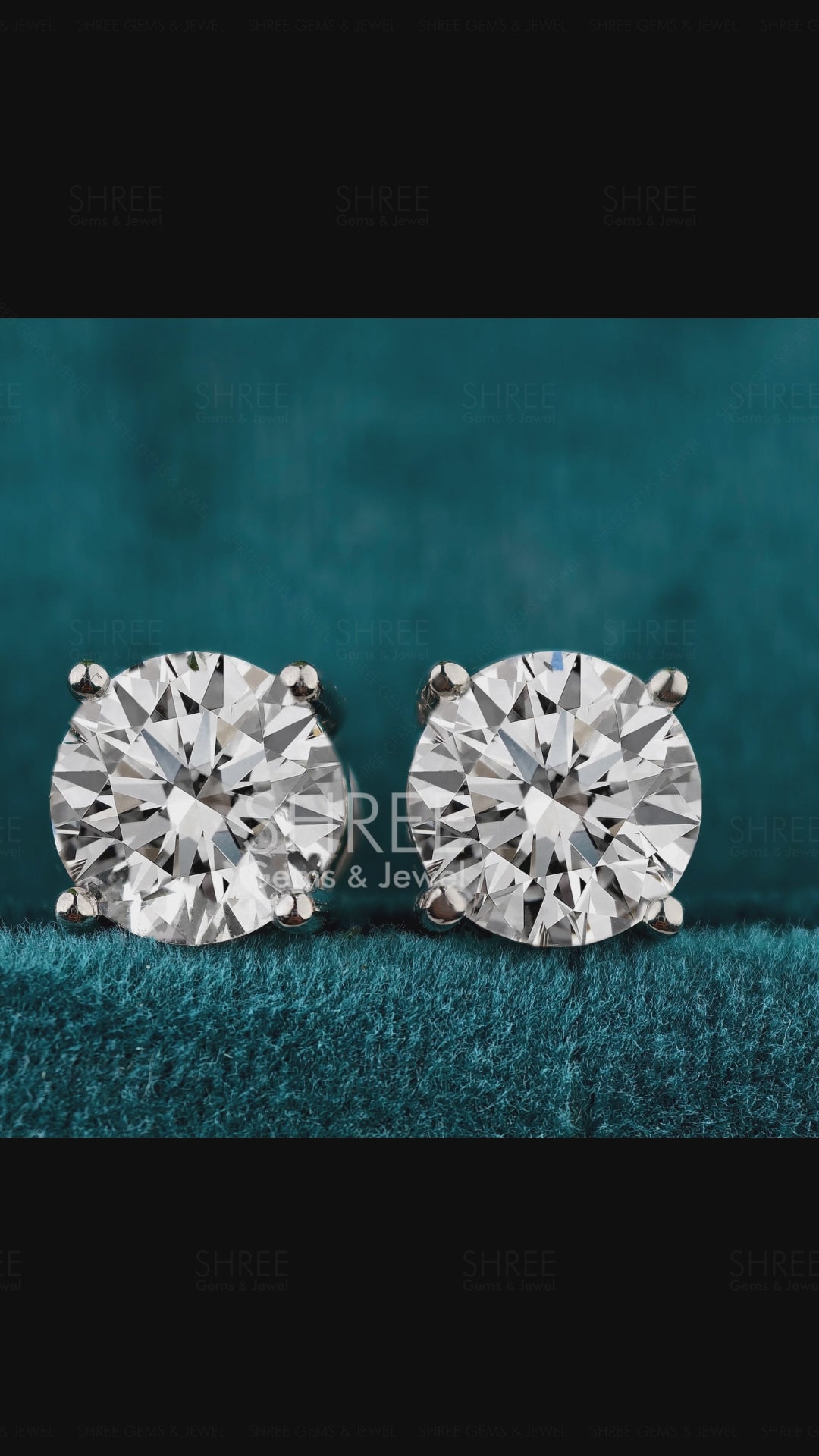 Round Brilliant Cut Diamond Stud Earrings Round Brilliant Cut Diamond Stud Earrings