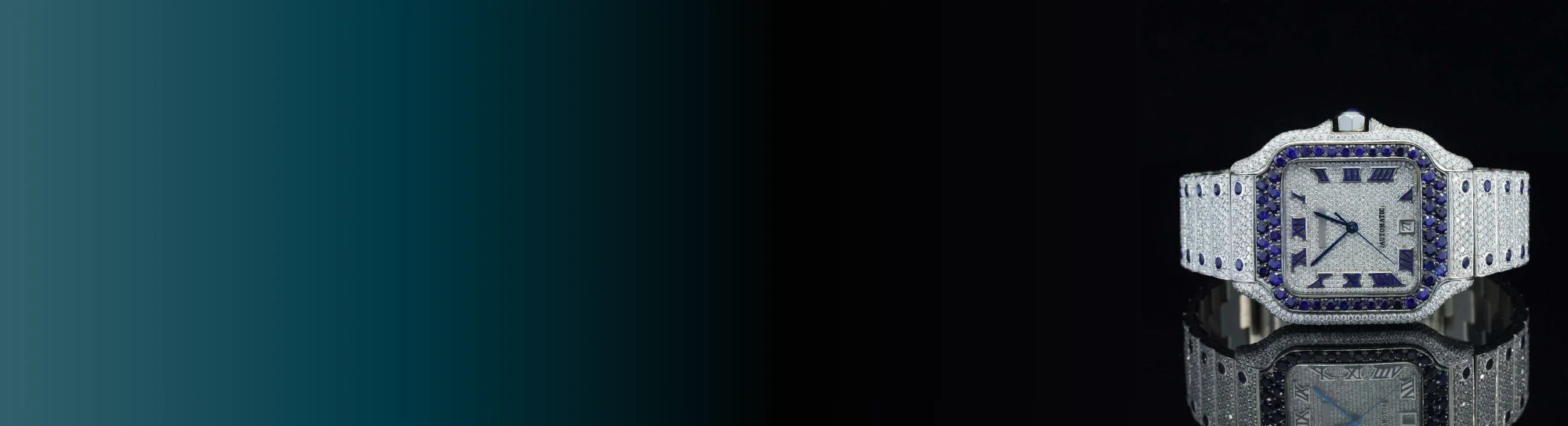 Santos Moissanite Diamond Watch