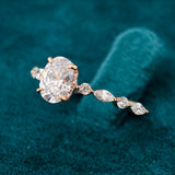 Front View of Oval Cut Diamond Engagement Rings​

