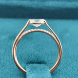 full view 0.50 Ct Oval Lab Grown Diamond Engagement Ring​