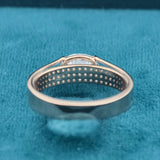 back view of lab grown oval diamond engagement rings​
