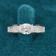 front view of 0.50 ct oval lab diamond engagement ring​

