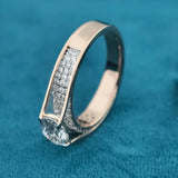 side view of oval lab grown diamond engagement rings
