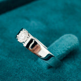 Side view of 0.50 ct solitaire lab diamond promise ring​