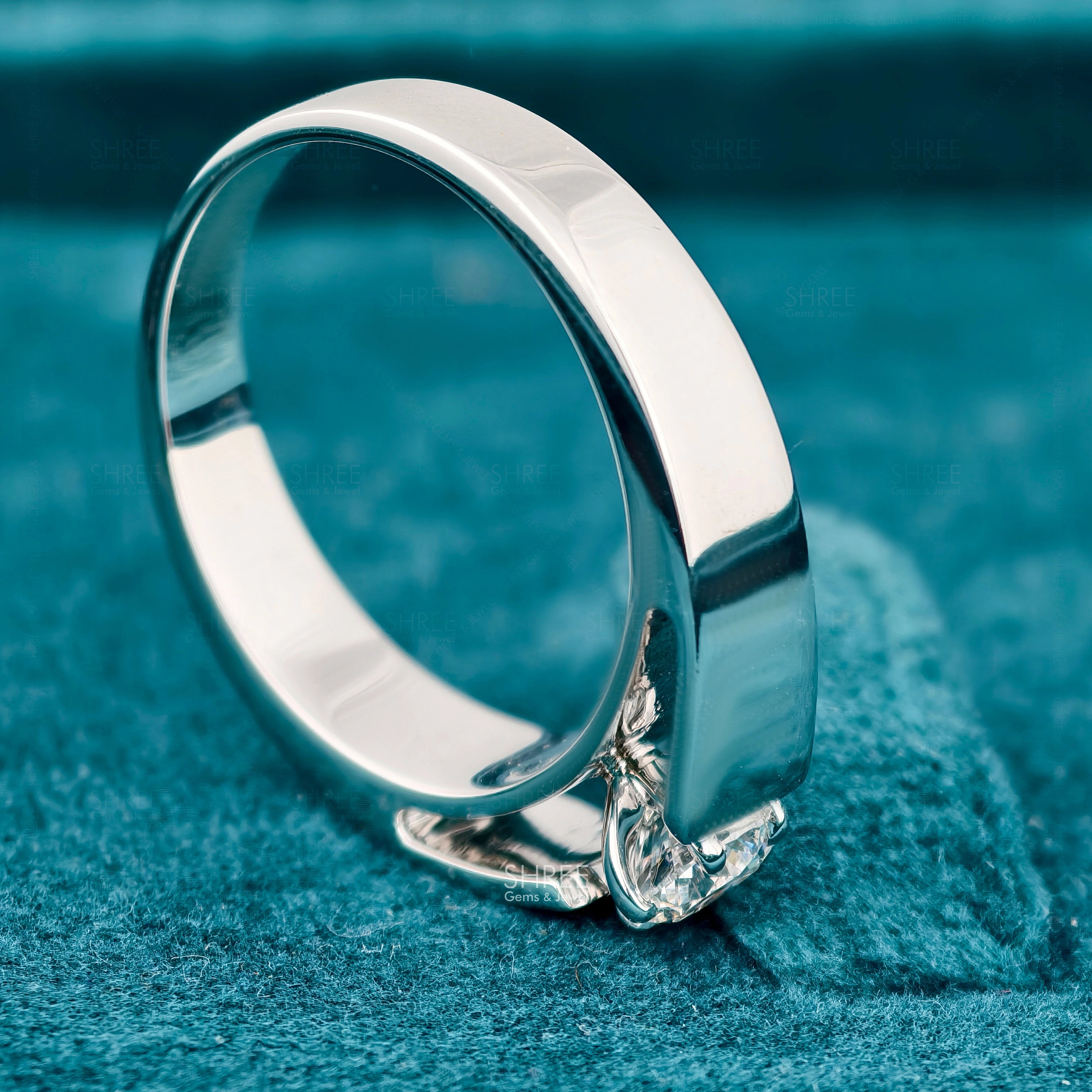 Back View of Men's Lab Grown Diamond Rings for Sale​