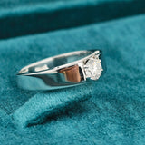 Side view of solitaire lab grown promise rings​