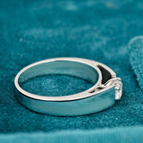 Front View of  Round Solitaire Mens Engagement Ring​

