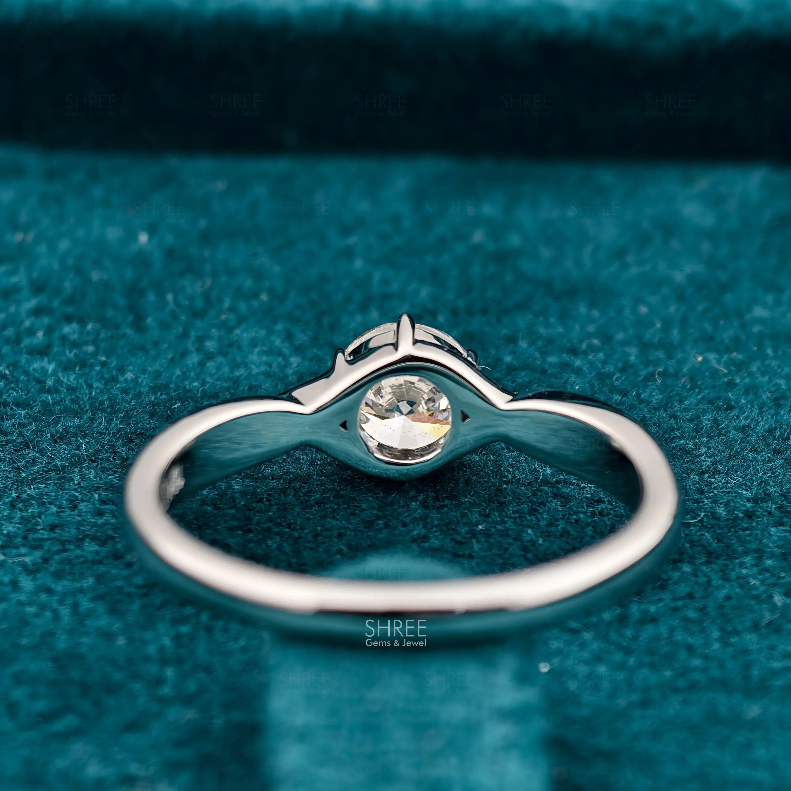 Back View of 0.50 Ct Lab Grown Diamond Promise Ring​