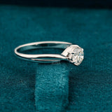 Side view of solitaire lab grown promise rings​