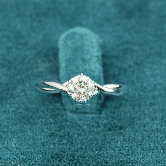 Front View of 0.50 Ct Lab Grown Diamond Promise Ring​
