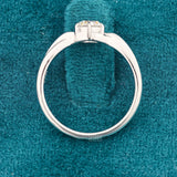 Top View of 0.50 Ct Lab Created Diamond Promise Rings​