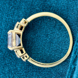 Emerald Cut Lab Diamond Five Stones Engagement Ring