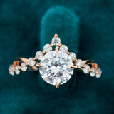 Round Shaped Lab Diamond Curved Wedding Band
