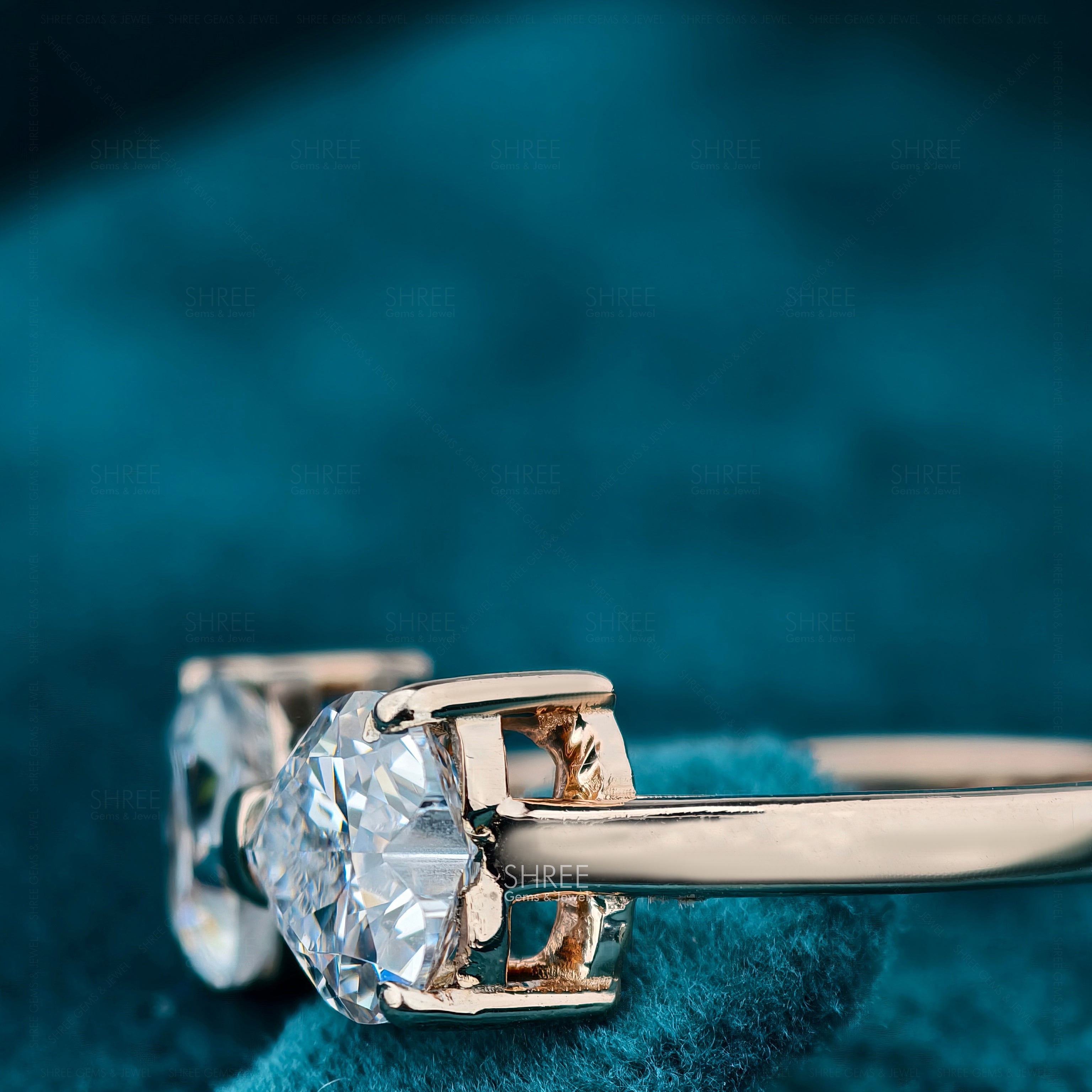 Heart Cut Lab Diamond Solitare Engagement Ring