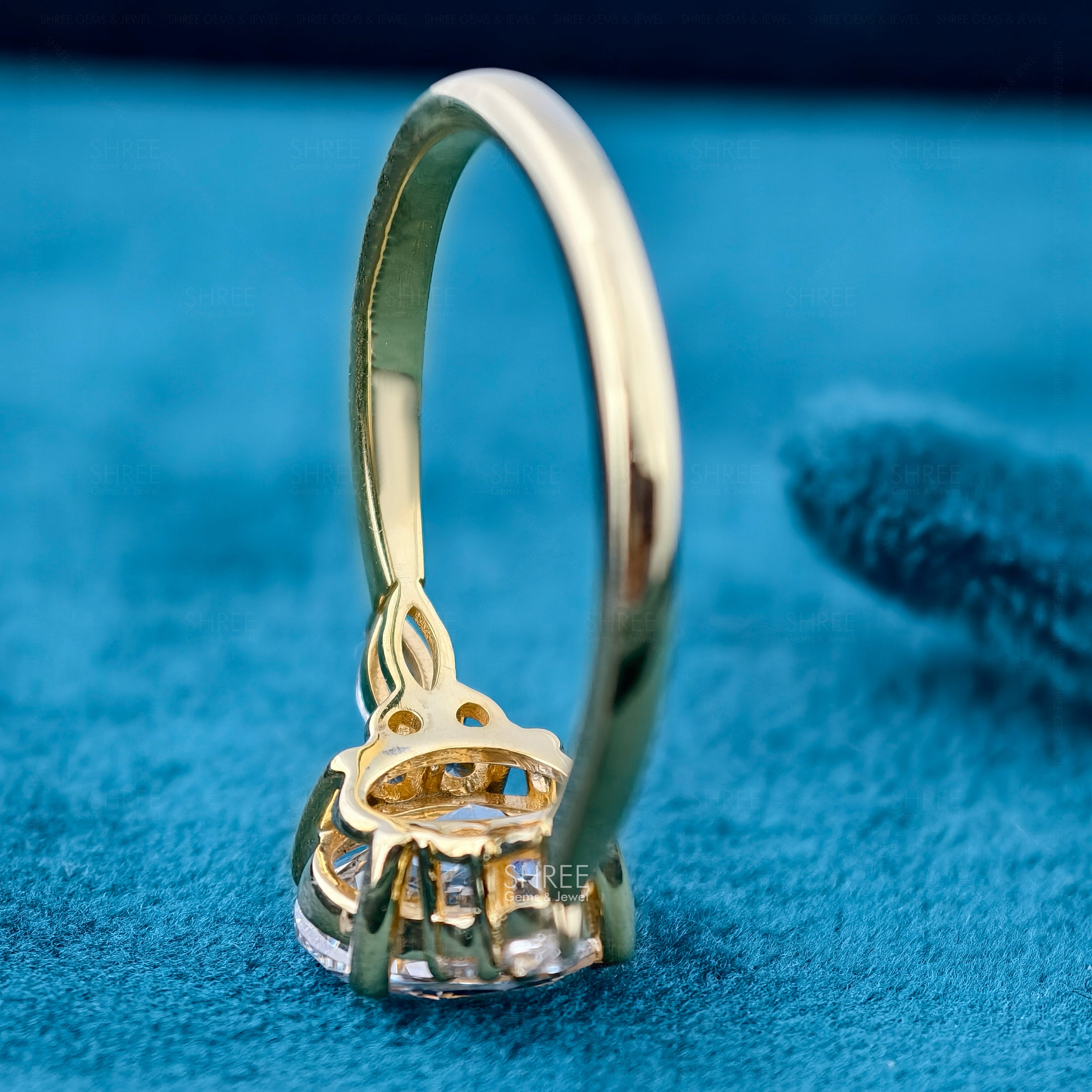 Oval Shape Lab Diamond Luxury Engagement Ring