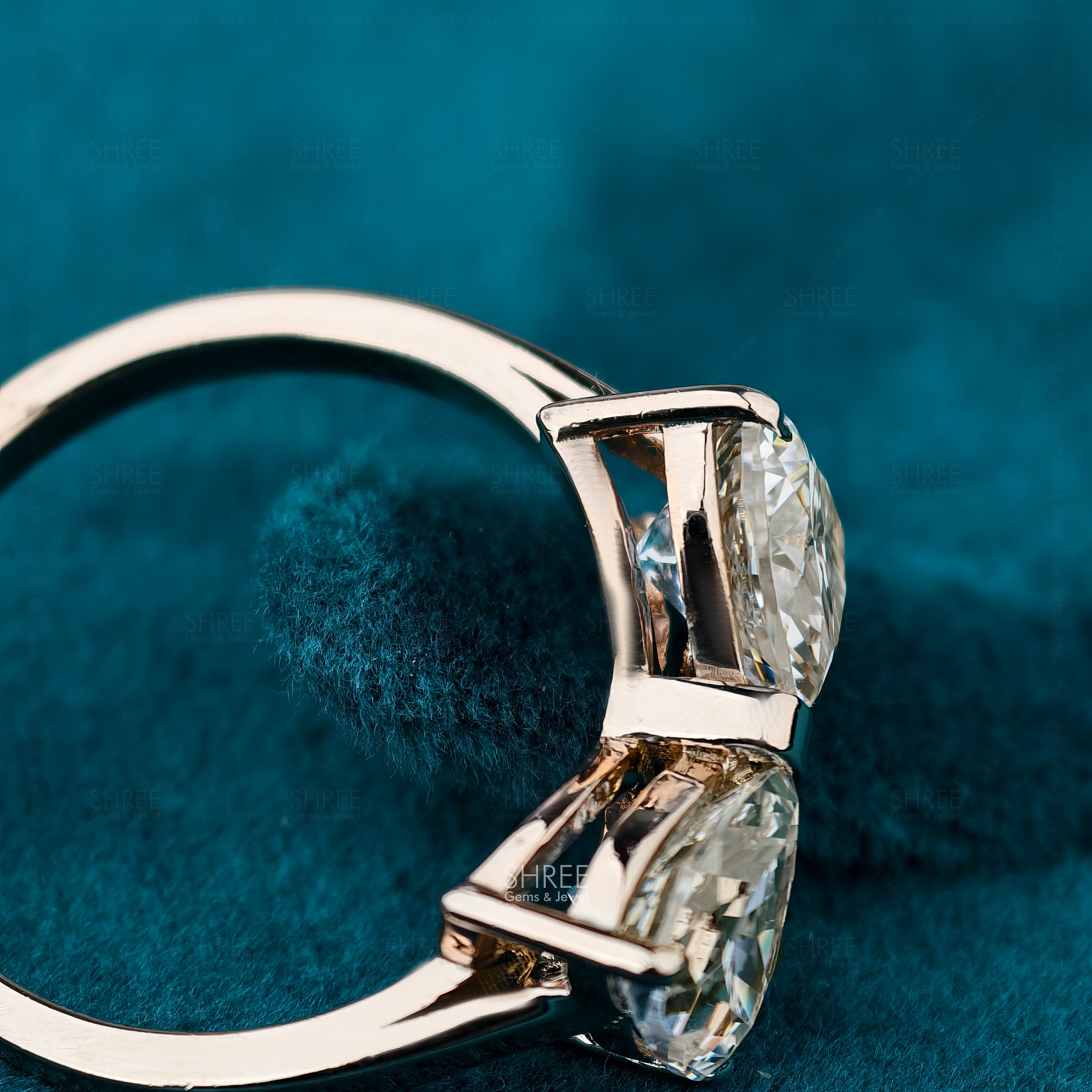 Heart Cut Lab Diamond Solitare Engagement Ring