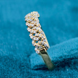 Round Cut Diamond Half Eternity Gold Wedding Band