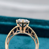 Pear Cut Lab Diamond Half Eternity Ring