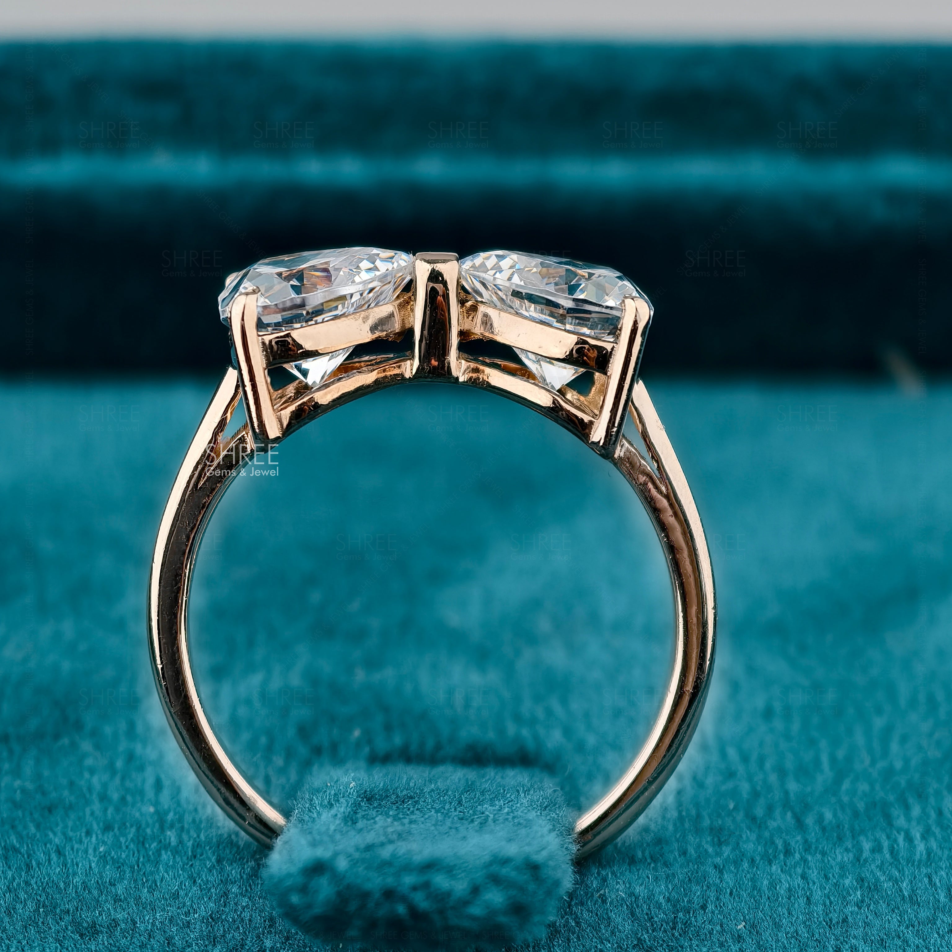 Heart Cut Lab Diamond Solitare Engagement Ring