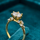 Round Cut Lab Diamond Halo Engagement Ring For Women