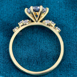 Round Cut Lab Diamond Halo Engagement Ring For Women