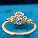 Oval Shape Lab Diamond Luxury Engagement Ring
