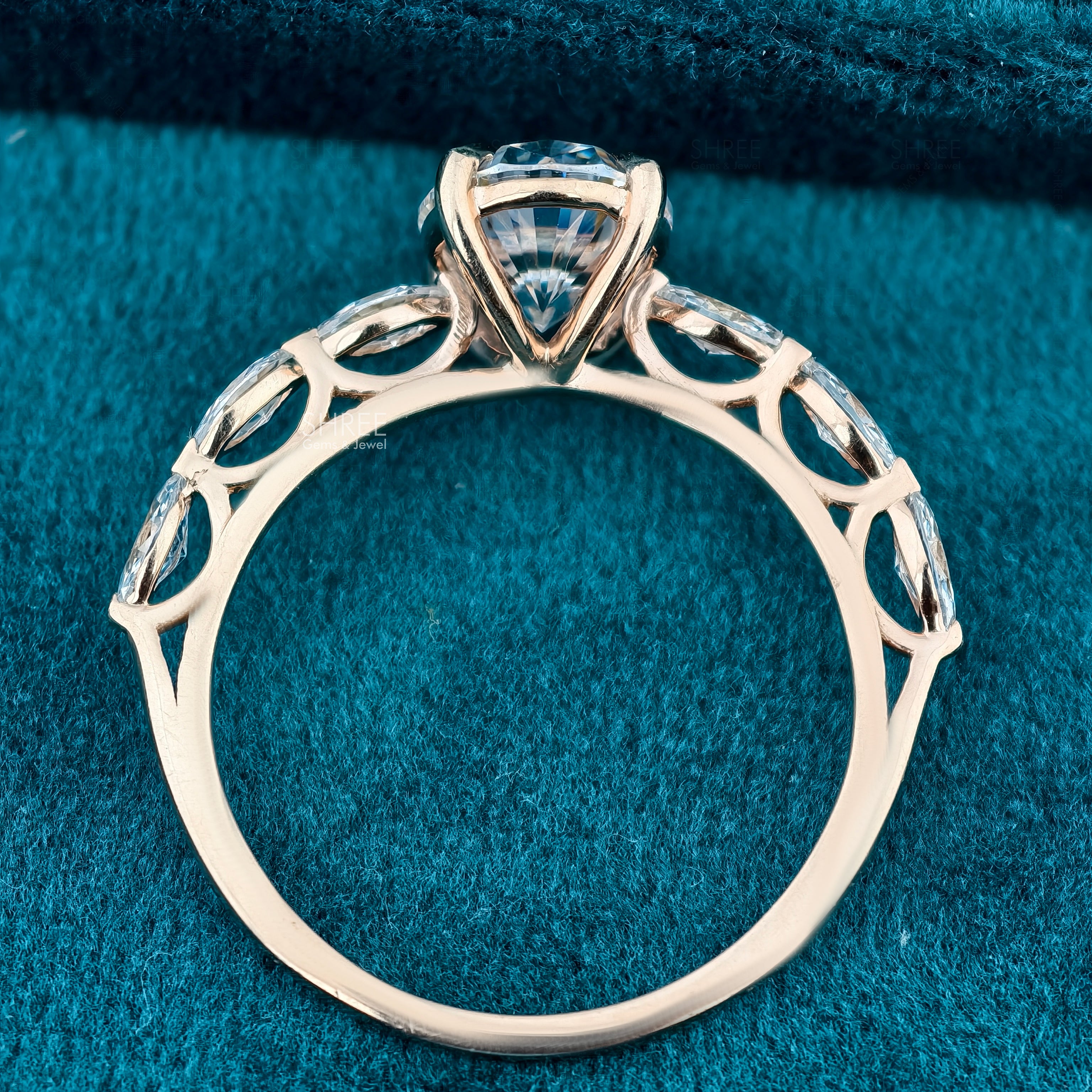 Oval & Marquise Cut Lab Grown Diamond Anniversary Ring