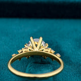 Round Cut Lab Diamond Halo Engagement Ring For Women