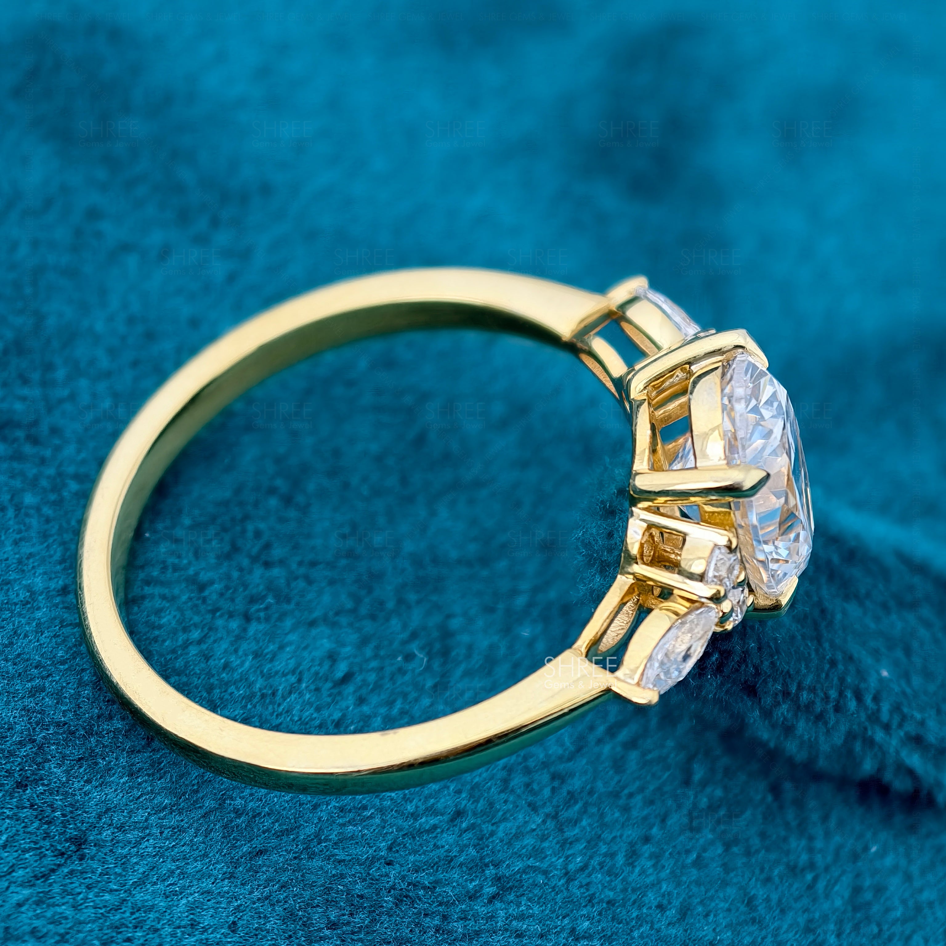 Oval Shape Lab Diamond Luxury Engagement Ring