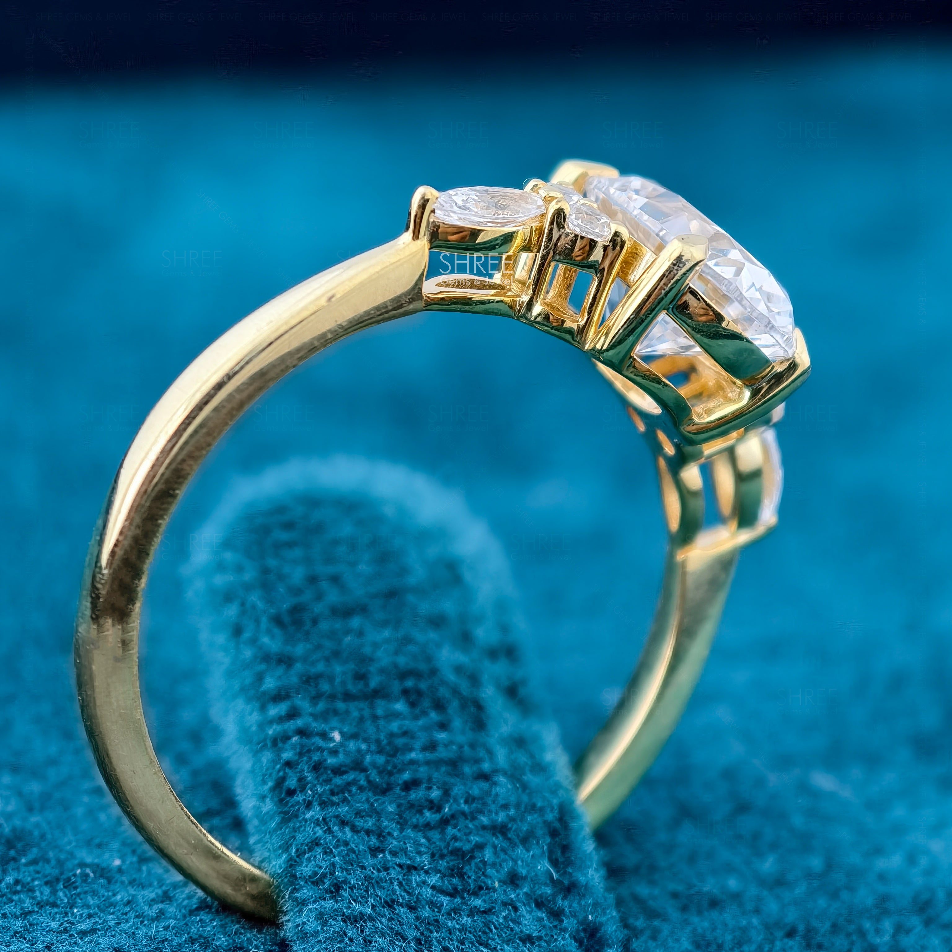 Oval Shape Lab Diamond Luxury Engagement Ring