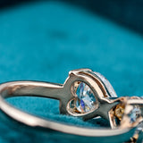 Heart Cut Lab Diamond Solitare Engagement Ring