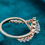 Round Shaped Lab Diamond Curved Wedding Band