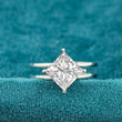 Front View of 1.50 Ct Halo Princess Cut Engagement Ring​
