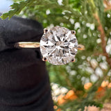 Front View Of Solitaire Lab Grown Diamonds Engagement Rings​