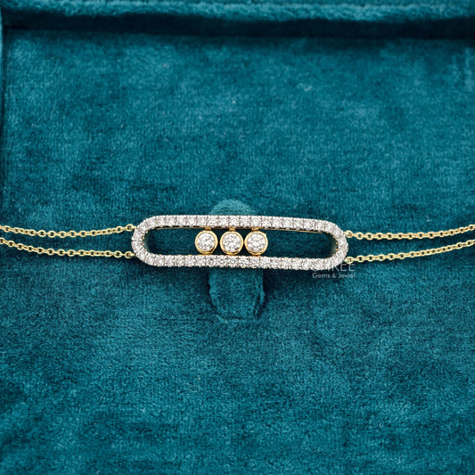 front view of lab grown diamond bracelet for women