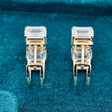 back view of womens diamond hoop earrings