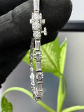 lock view of baguette and round diamond bracelet​