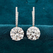 front view of diamond dangle drop earrings​