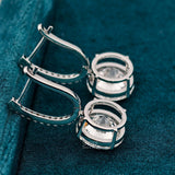 back view of diamond drop earrings for women