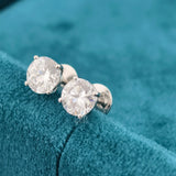 Side view of 1 Carat Lab Grown Diamond Stud Earrings​