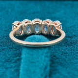 under-gallery view 1.5 Carat Oval Cut Five Stone Rings