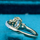 Back View of 1 Ct Oval Lab Grown Diamond Ring​