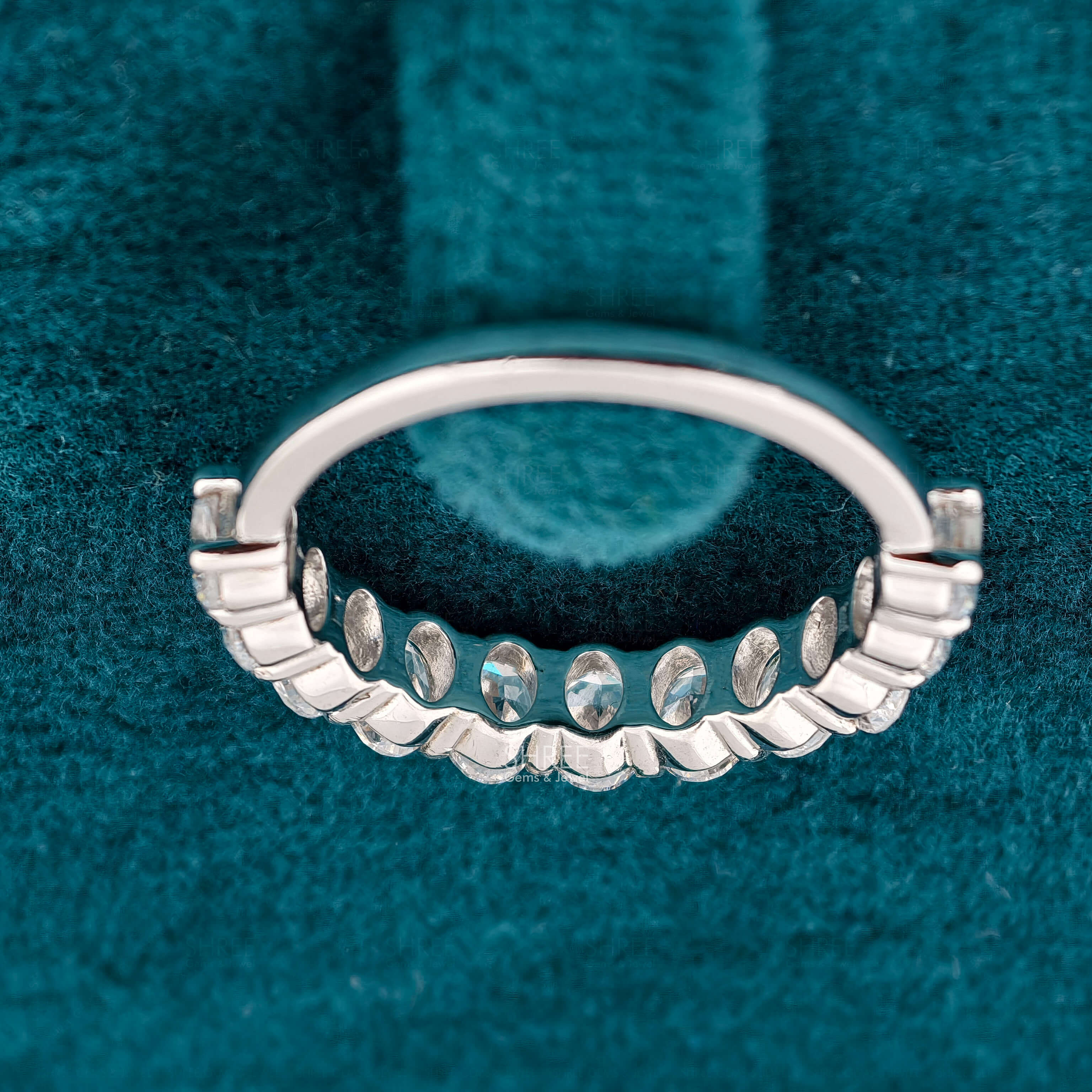 Gallery view of 1 Carat Oval Diamond Half Eternity Band​