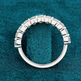 Full band view of 1 Carat Oval Diamond Half Eternity Band​