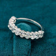 Front view of 1 Carat Oval Diamond Half Eternity Band​
