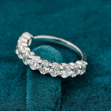 Front view of 1 Carat Oval Diamond Half Eternity Band​