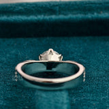 Back Side View of 1 Carat Round Brilliant Lab Grown Diamond Ring with Side Accents