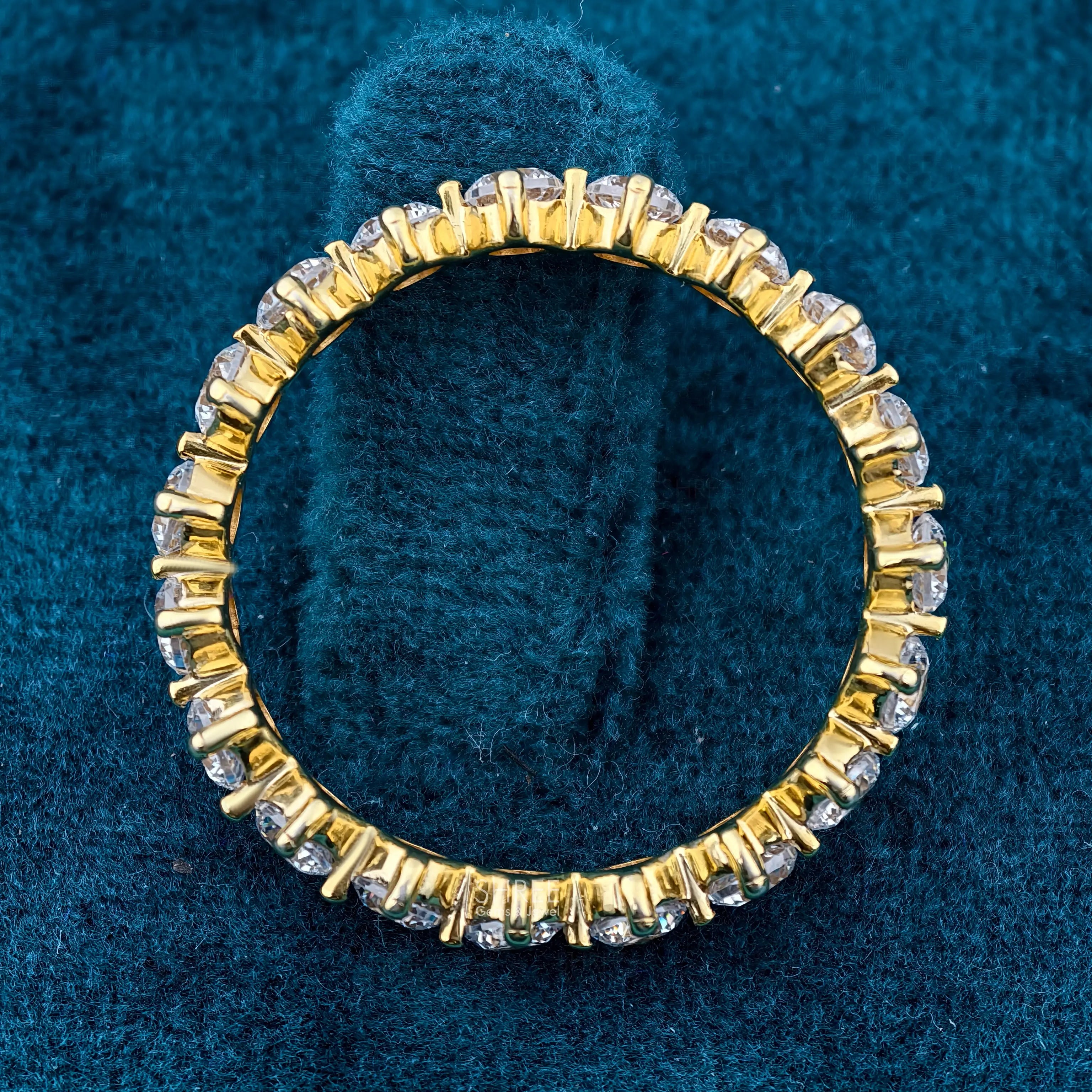 Full View of Lab Created Diamond Eternity Ring
