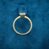 Full Band View of 1 Ct Elongated Hexagon Lab Diamond Engagement Ring